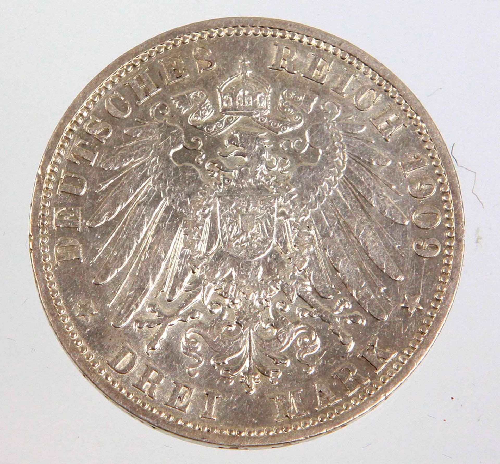 3 Mark Wilhelm II Preussen 1909 A - Bild 2 aus 2