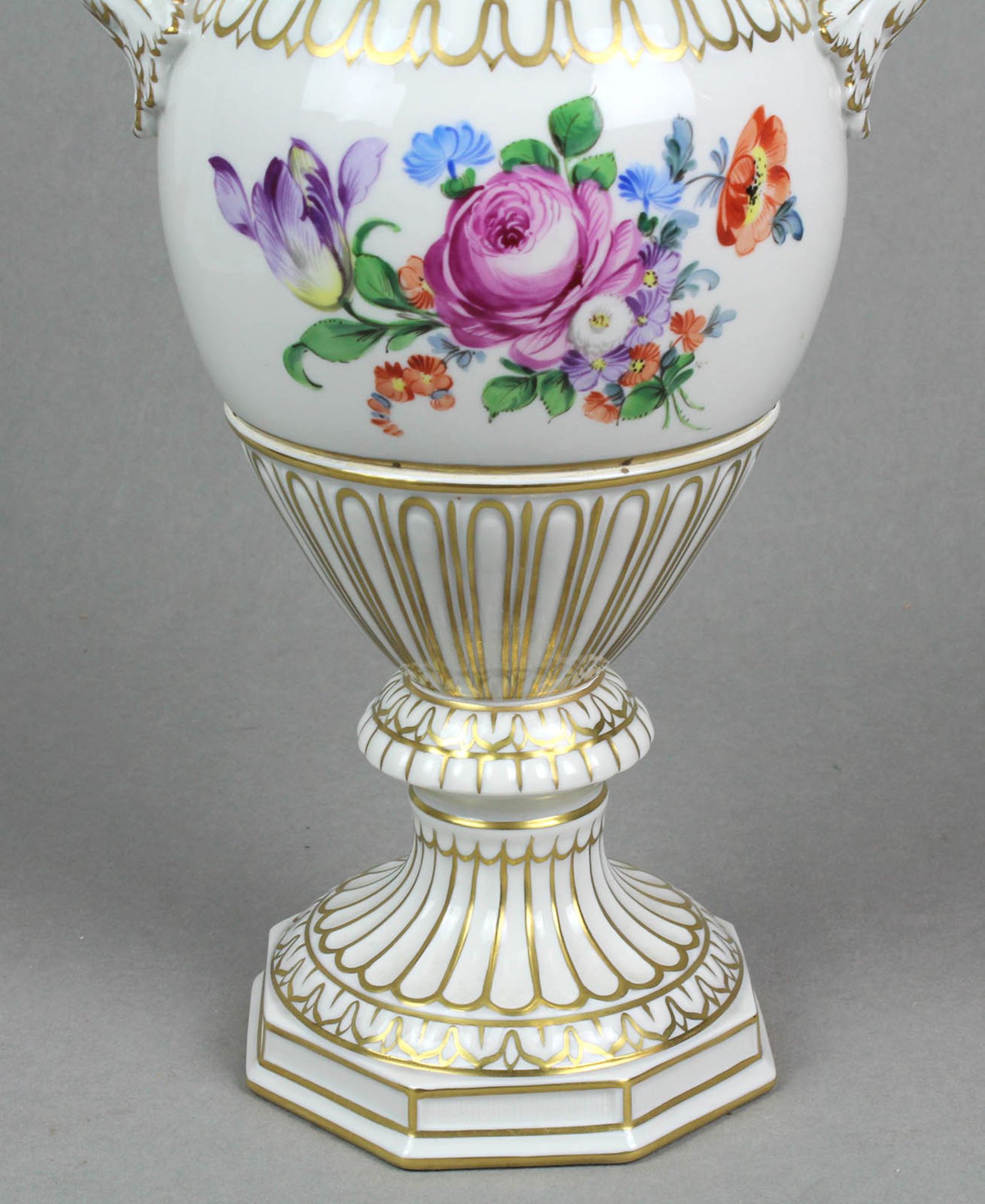 Potschappel große Schlangenhenkel Vase - Bild 3 aus 5