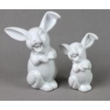 2 Rosenthal Figuren *Lachender Hase* M.H. Fritz