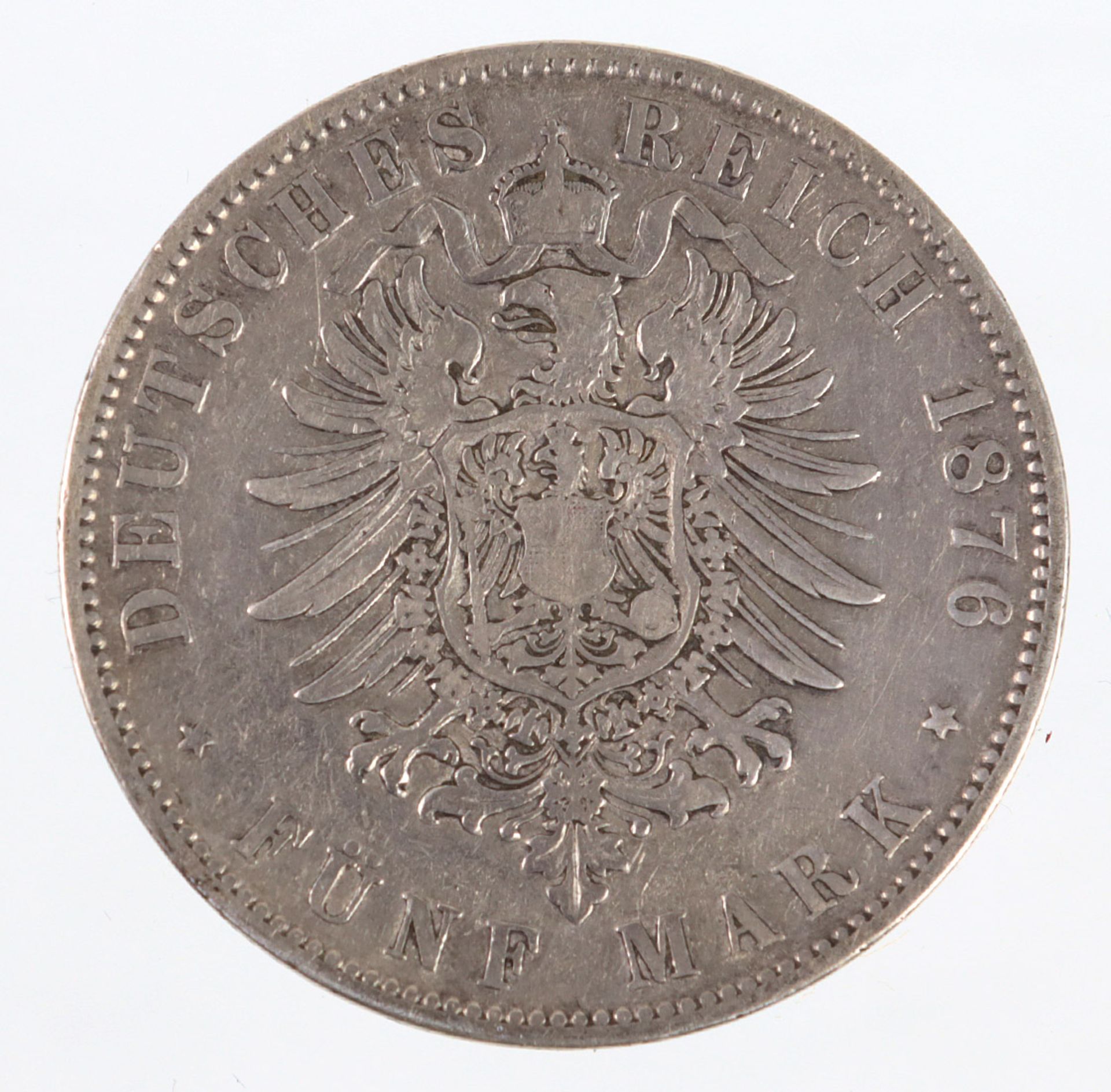 5 Mark Albert von Sachsen 1876 E - Bild 2 aus 2