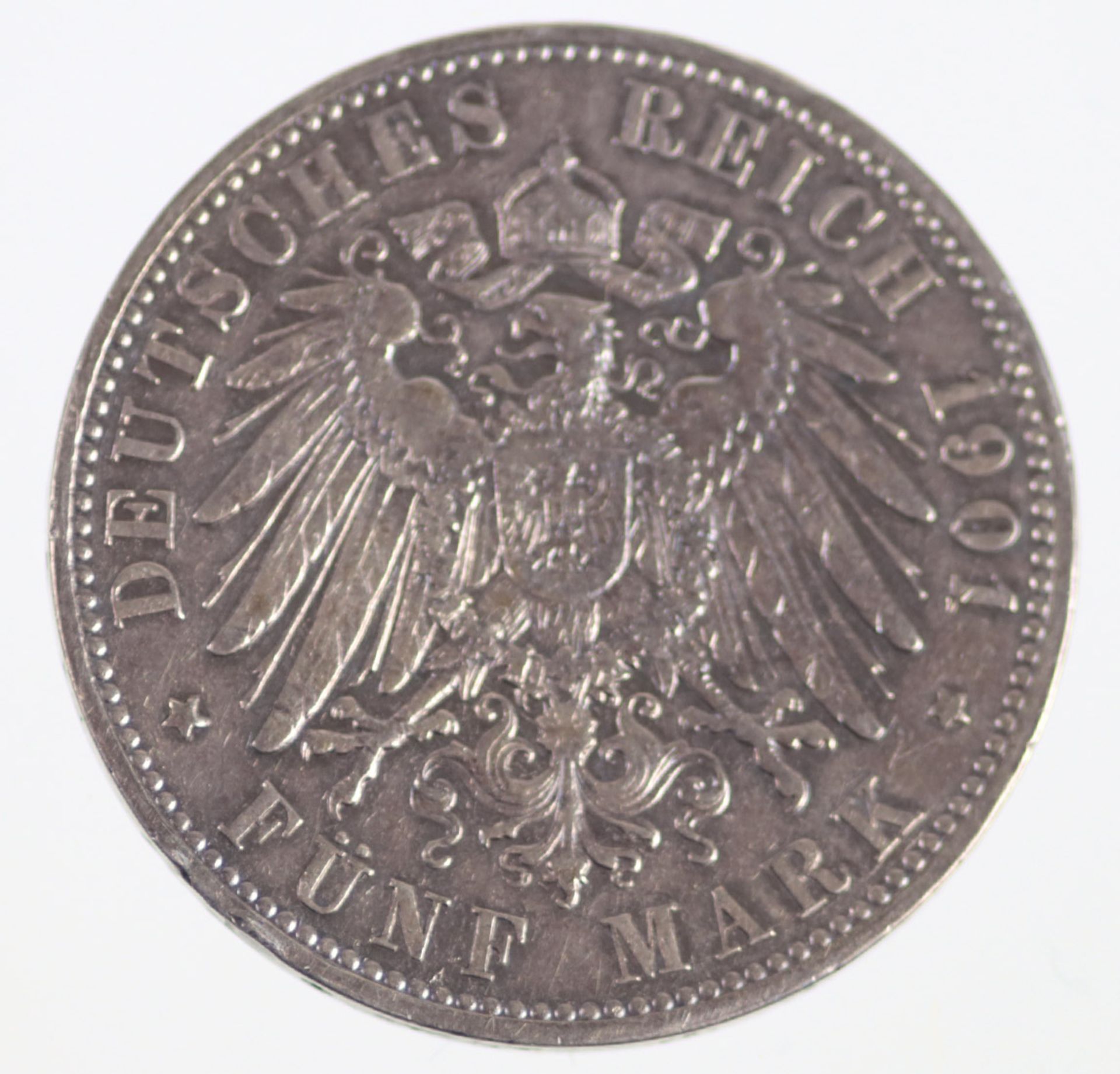 5 Mark Hansestadt Hamburg 1901 J - Bild 2 aus 2