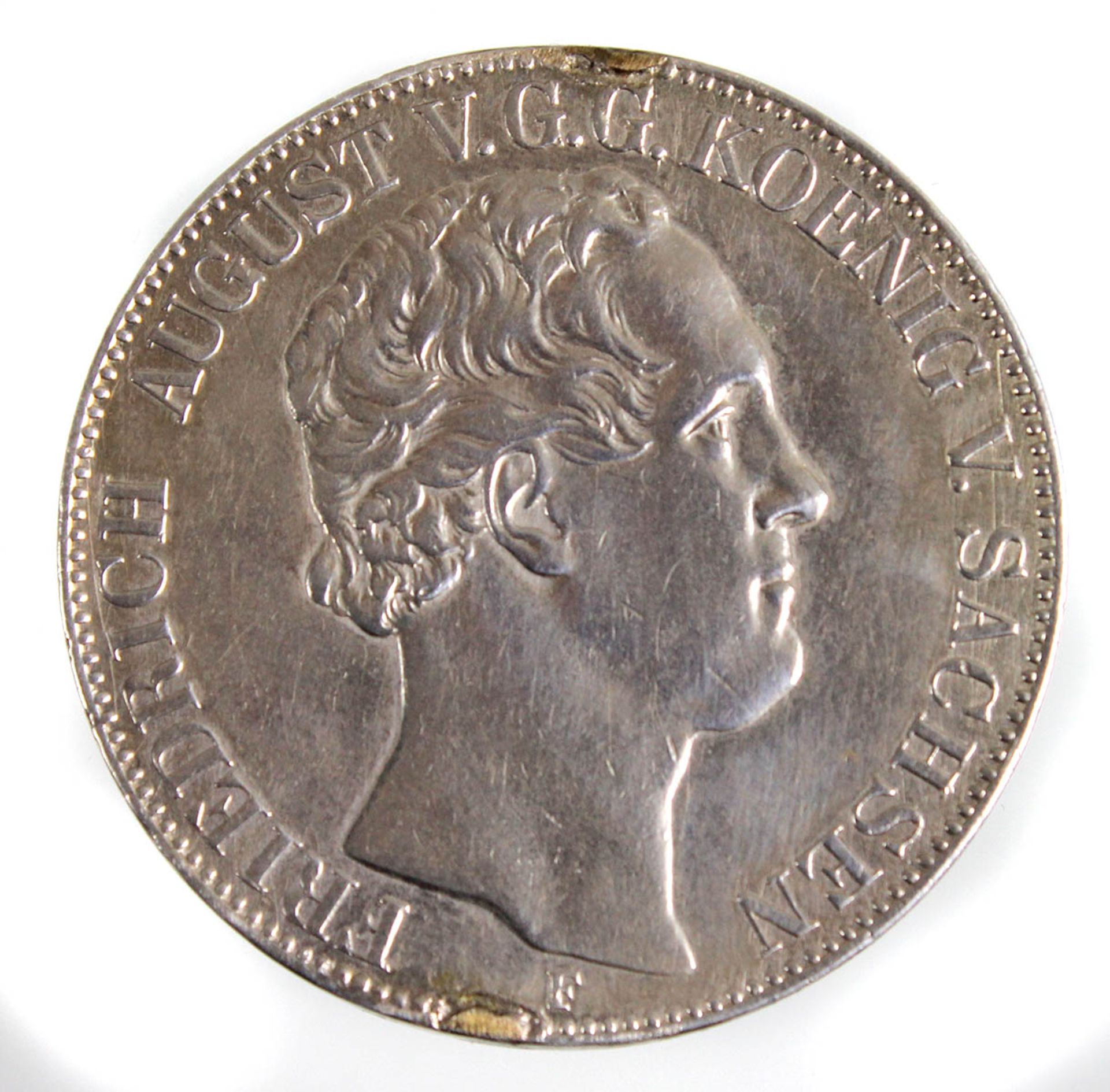 Doppeltaler Friedrich August II. Sachsen 1850 F