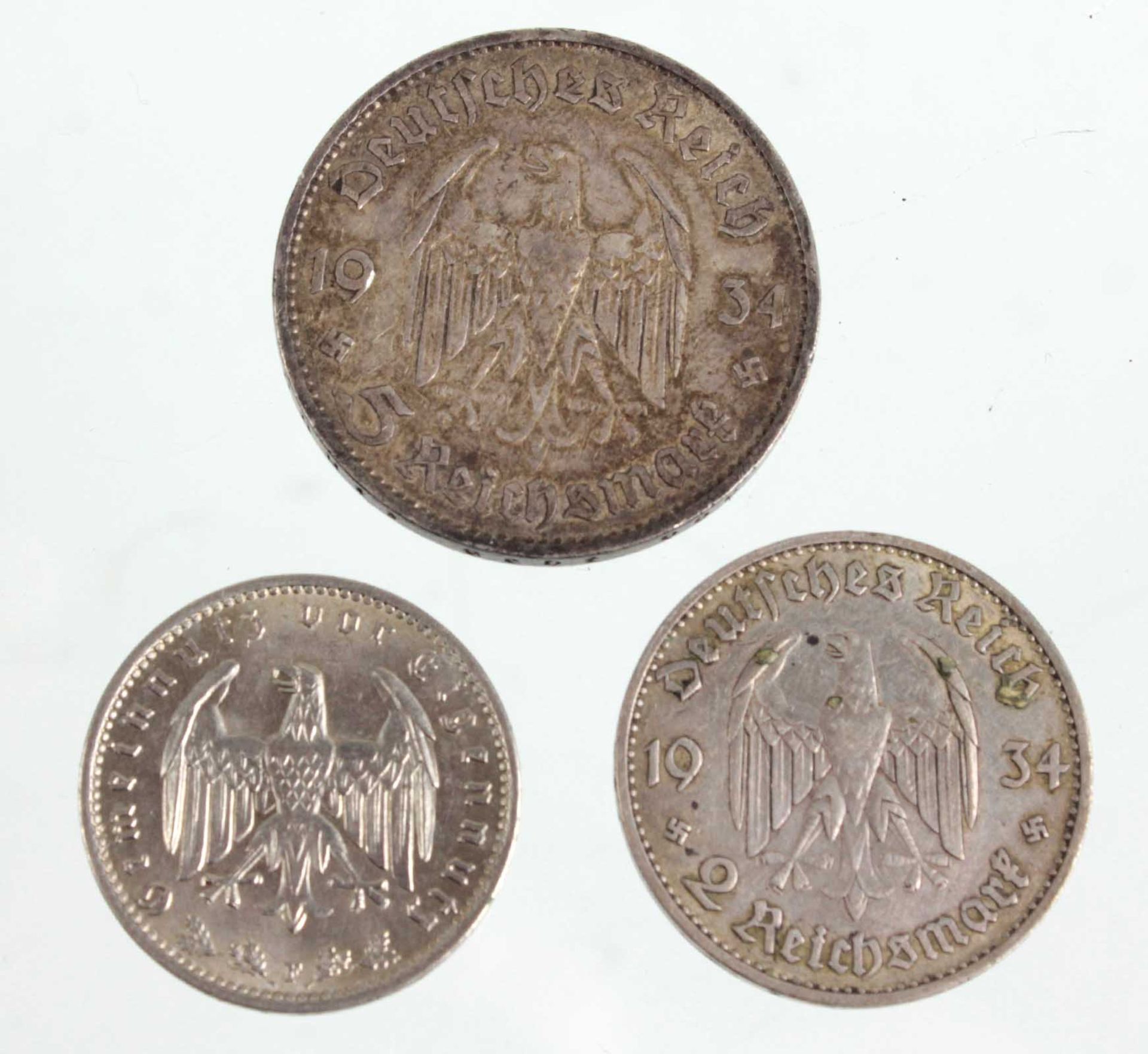 2 und 5 Reichmark 1934 u.a. - Bild 2 aus 2