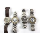 4 Chronograph Herren Armbanduhren