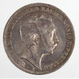 3 Mark Wilhelm II Preussen 1908 A