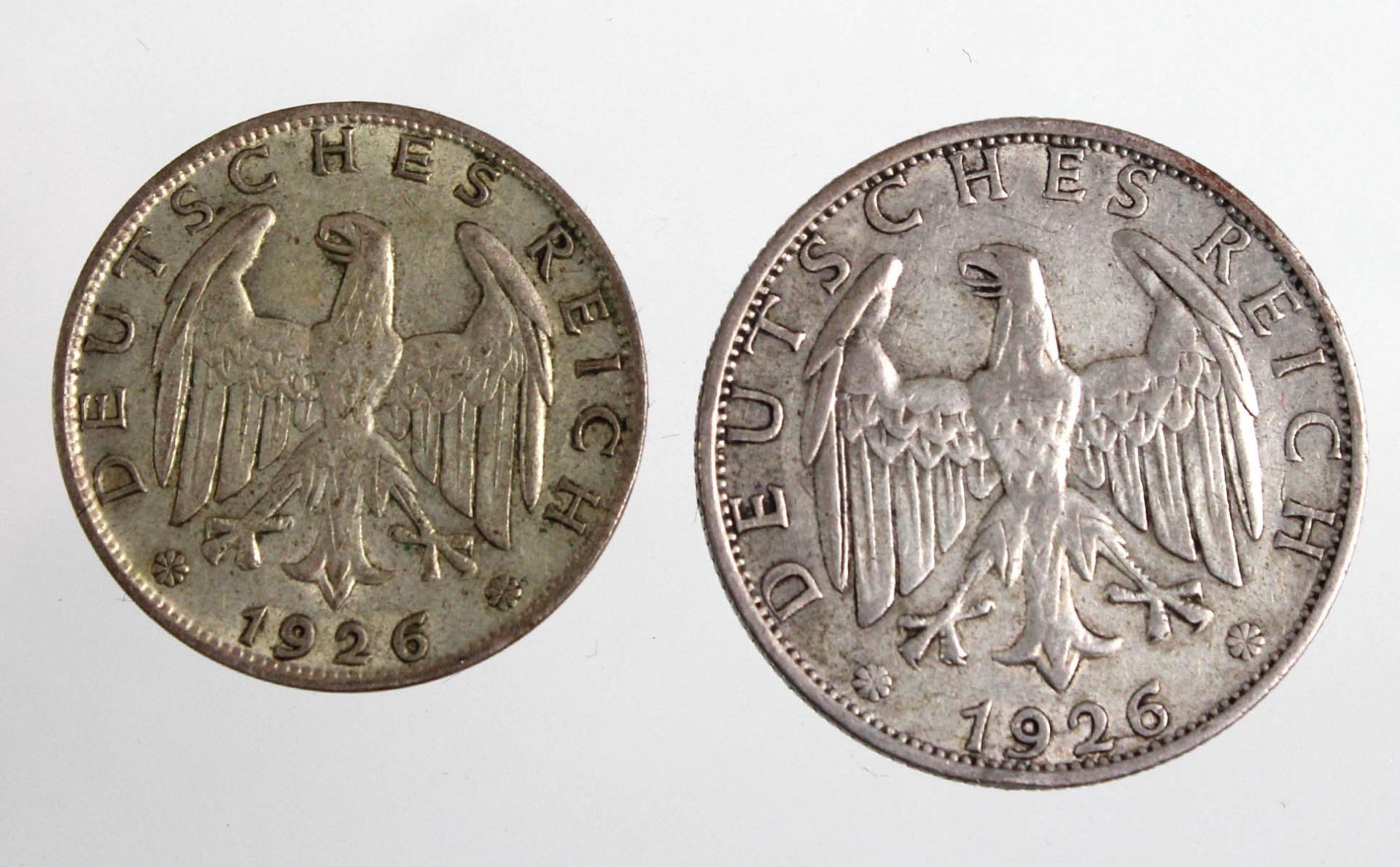 1 und 2 Reichsmark 1926 A - Bild 2 aus 2