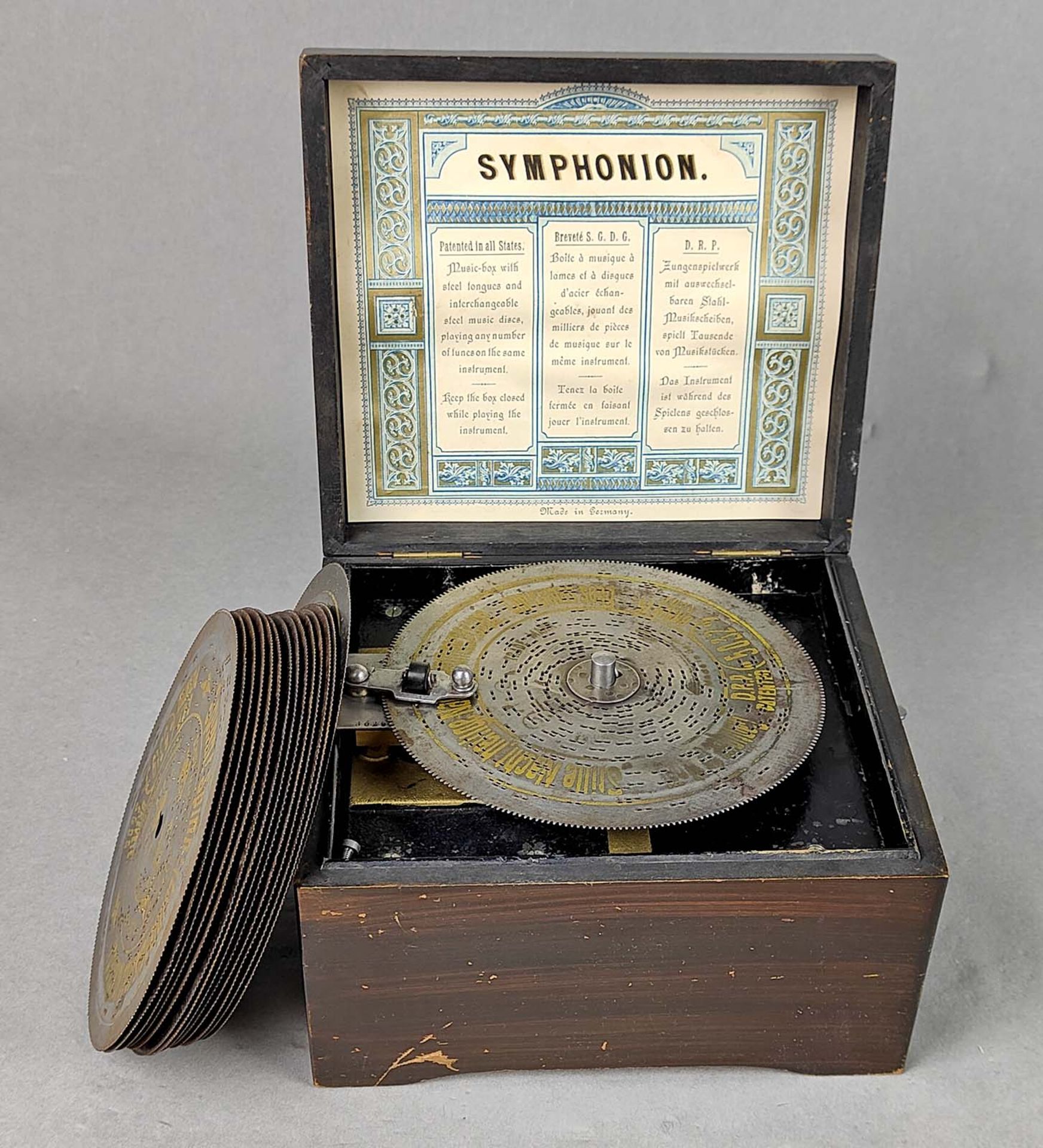 *Symphonion* mit Blechplatten um 1880