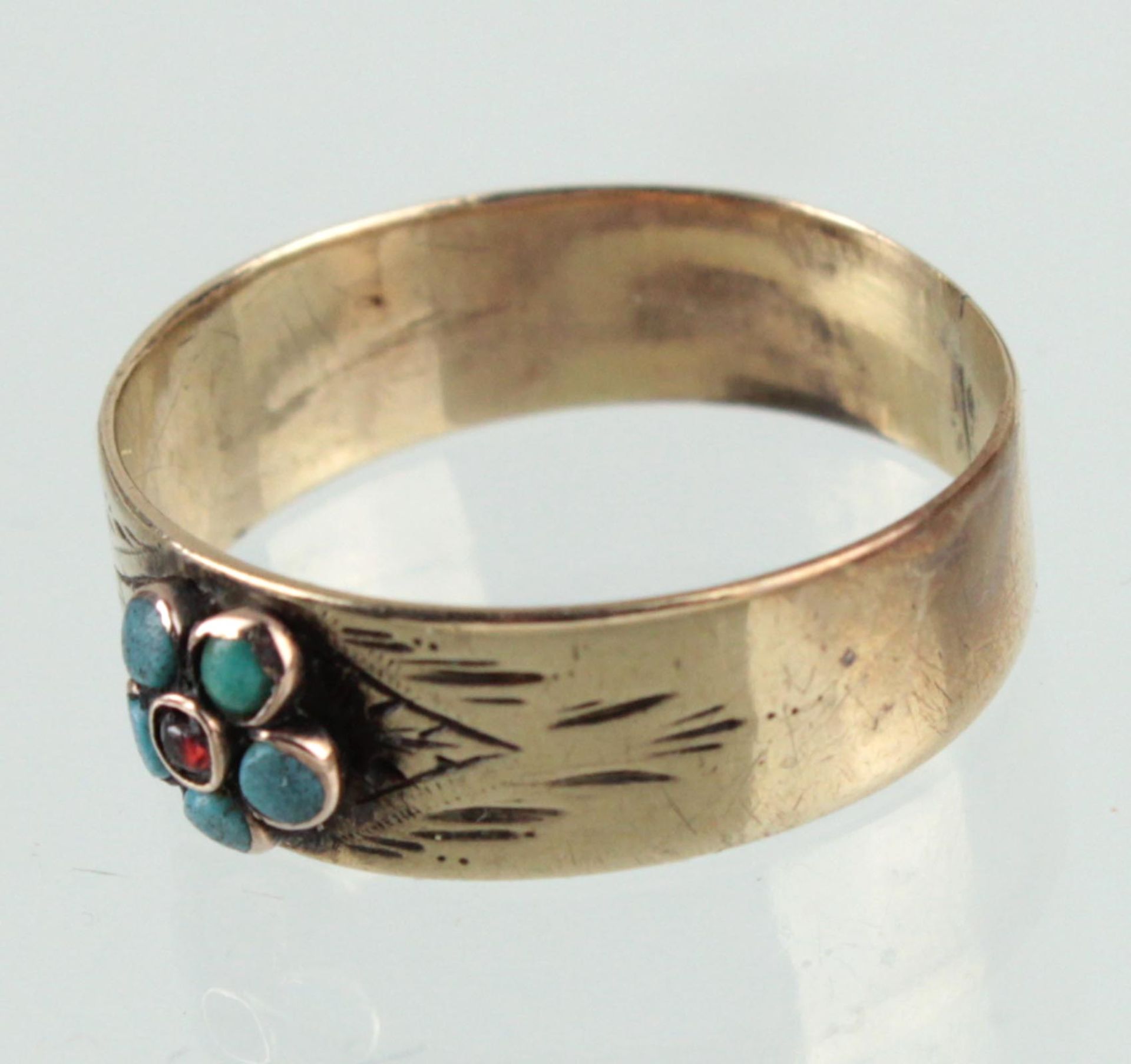 Viktorianischer Ring mit Türkisblüte - Image 2 of 2