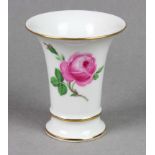 Meissen kleine Trichtervase *Rote Rose*