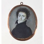 Miniatur Portrait im Goldrahmen um 1830