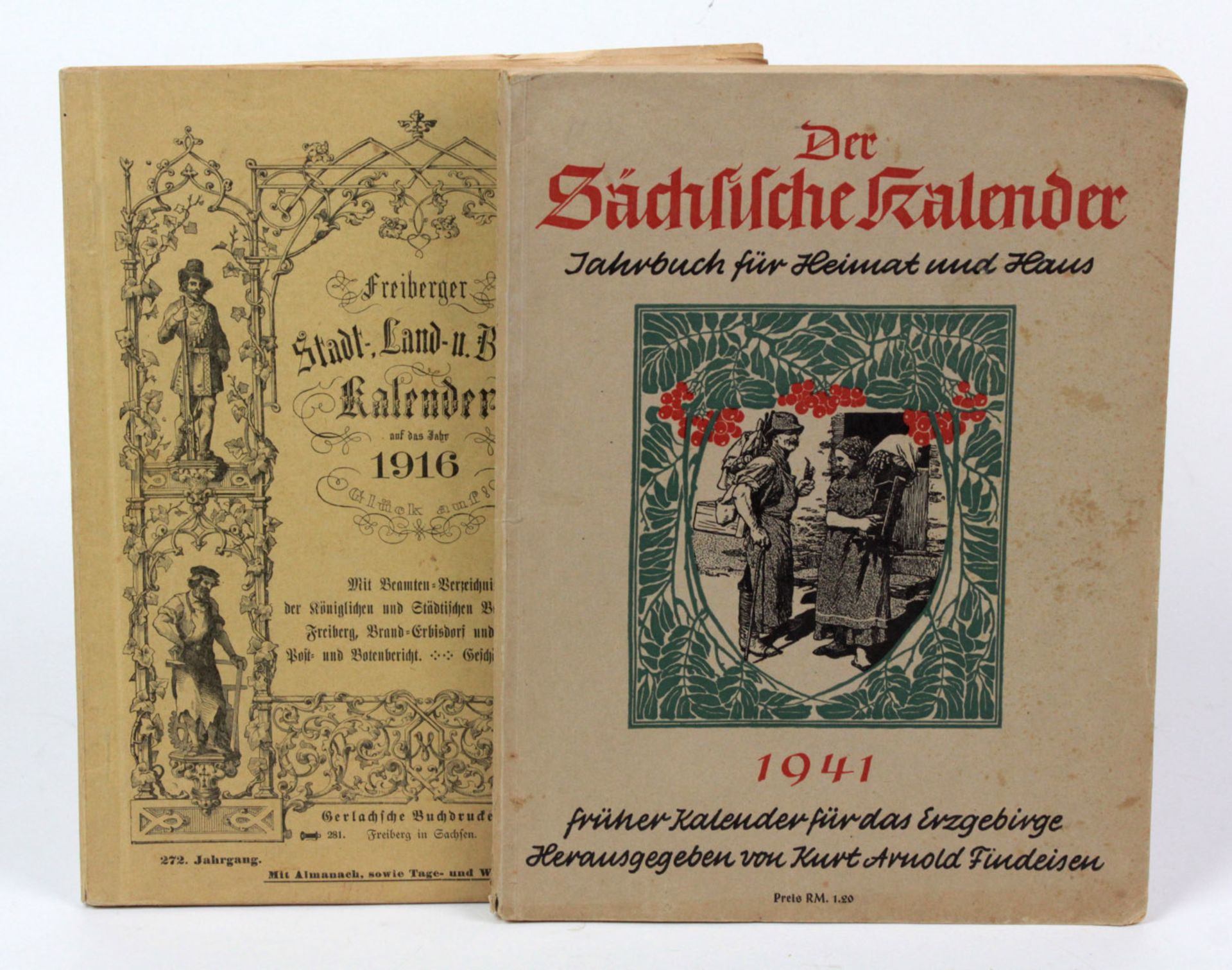 2 Kalender Sachsen 1916 und 1941