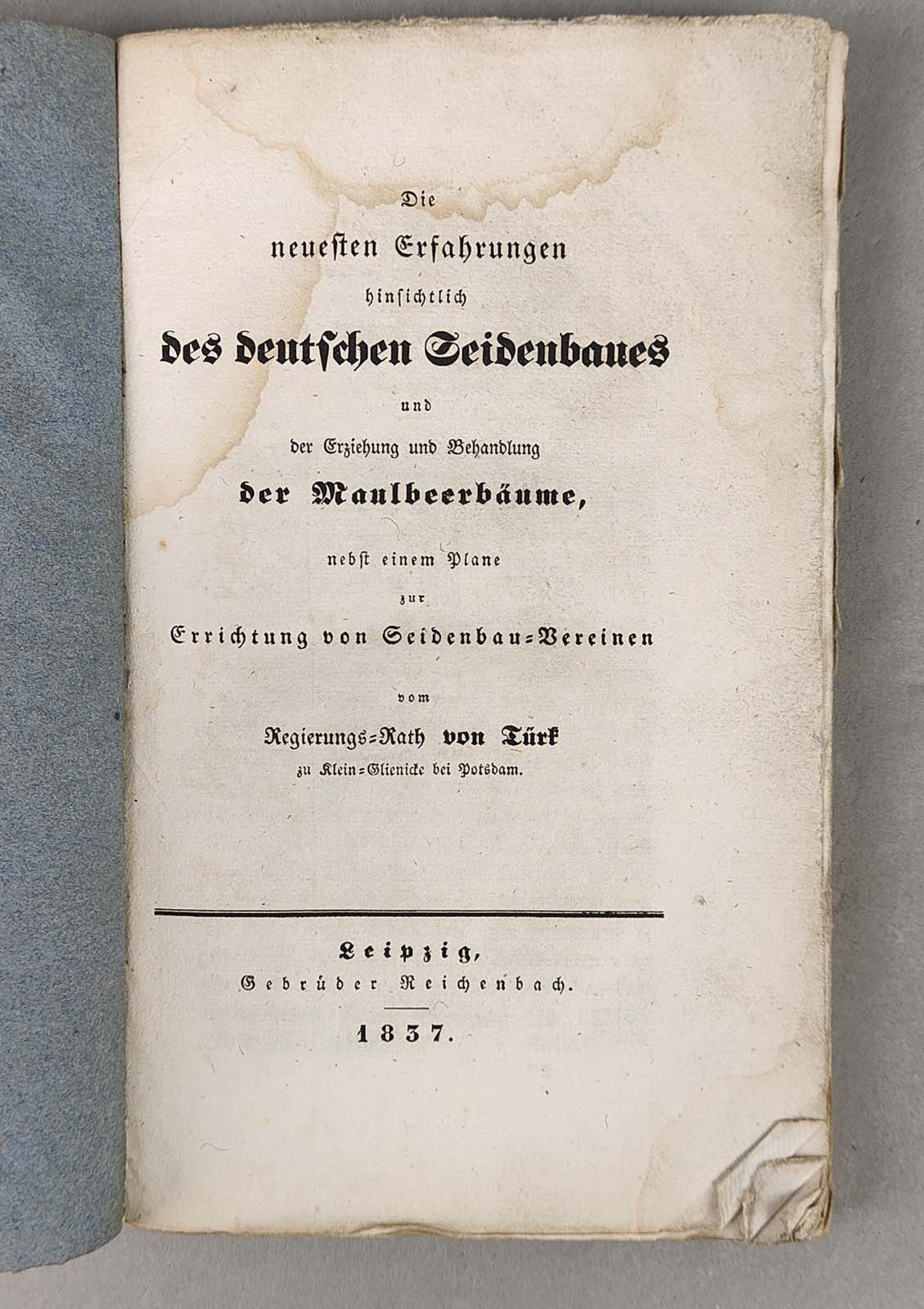 des deutschen Seidenbaues 1837 - Image 2 of 2