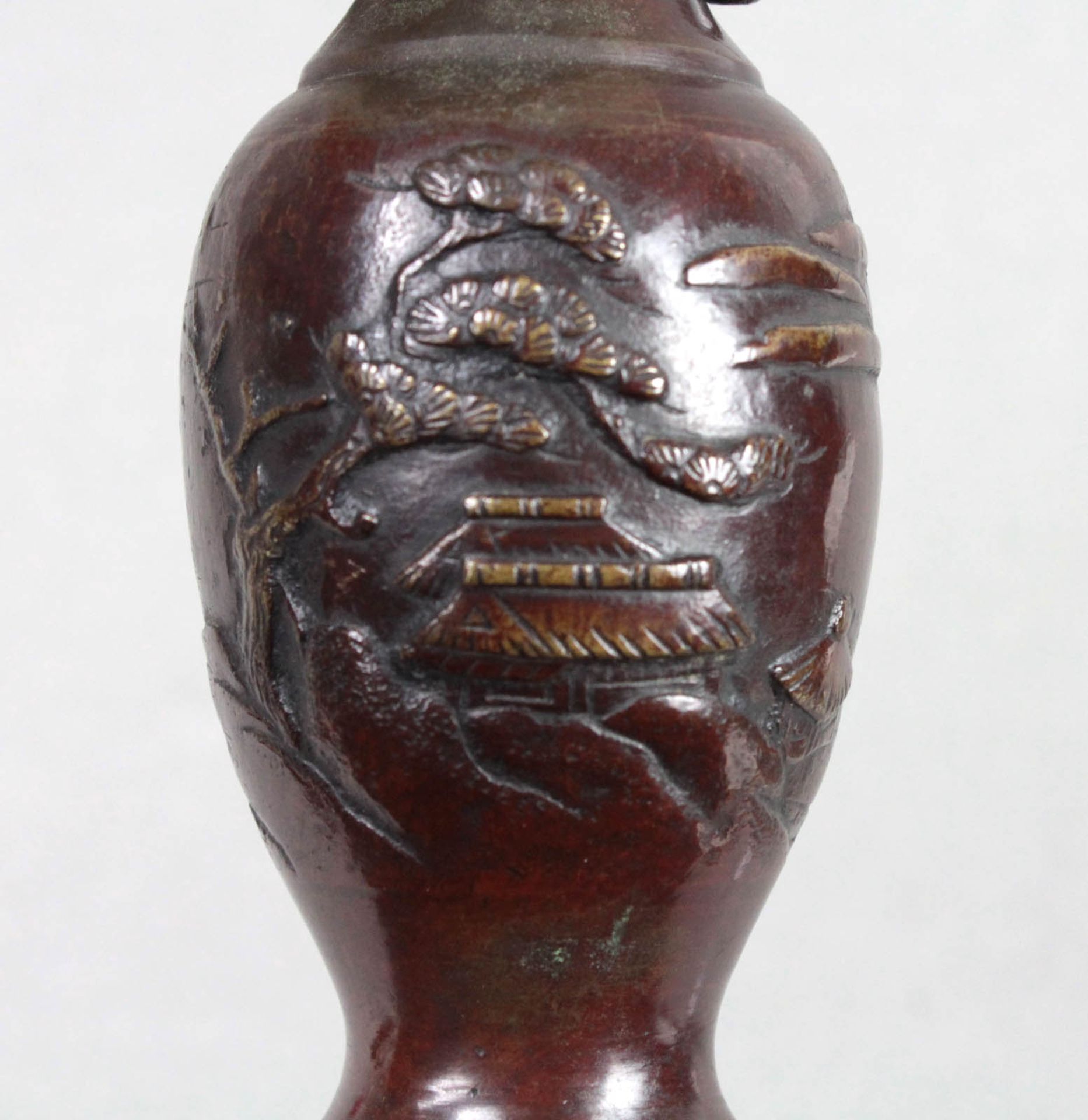 Bronze Vase Japan - Image 2 of 3