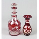 Biedermeier Karaffe und Vase