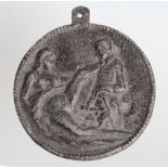 Erotik Zinn Medaille