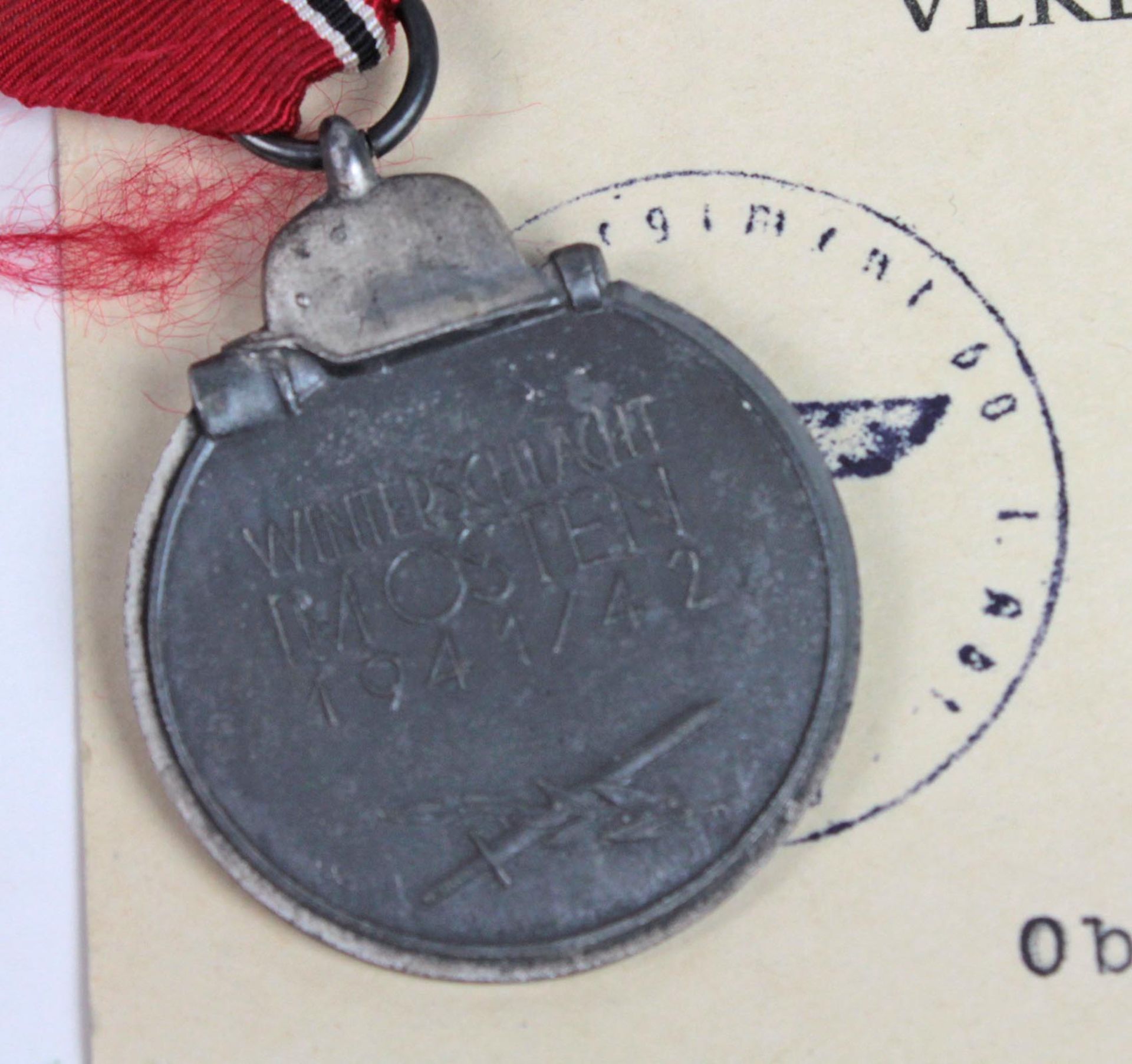 Medaille Winterschlacht im Osten 1941/42 mit Urkunde - Image 2 of 2