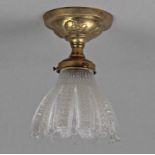 Kristallglas Deckenlampe 1930er Jahre