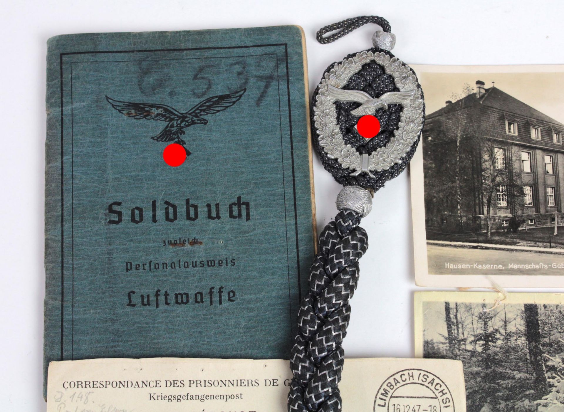 Luftwaffen Schützenschnur und Soldbuch - Bild 2 aus 3