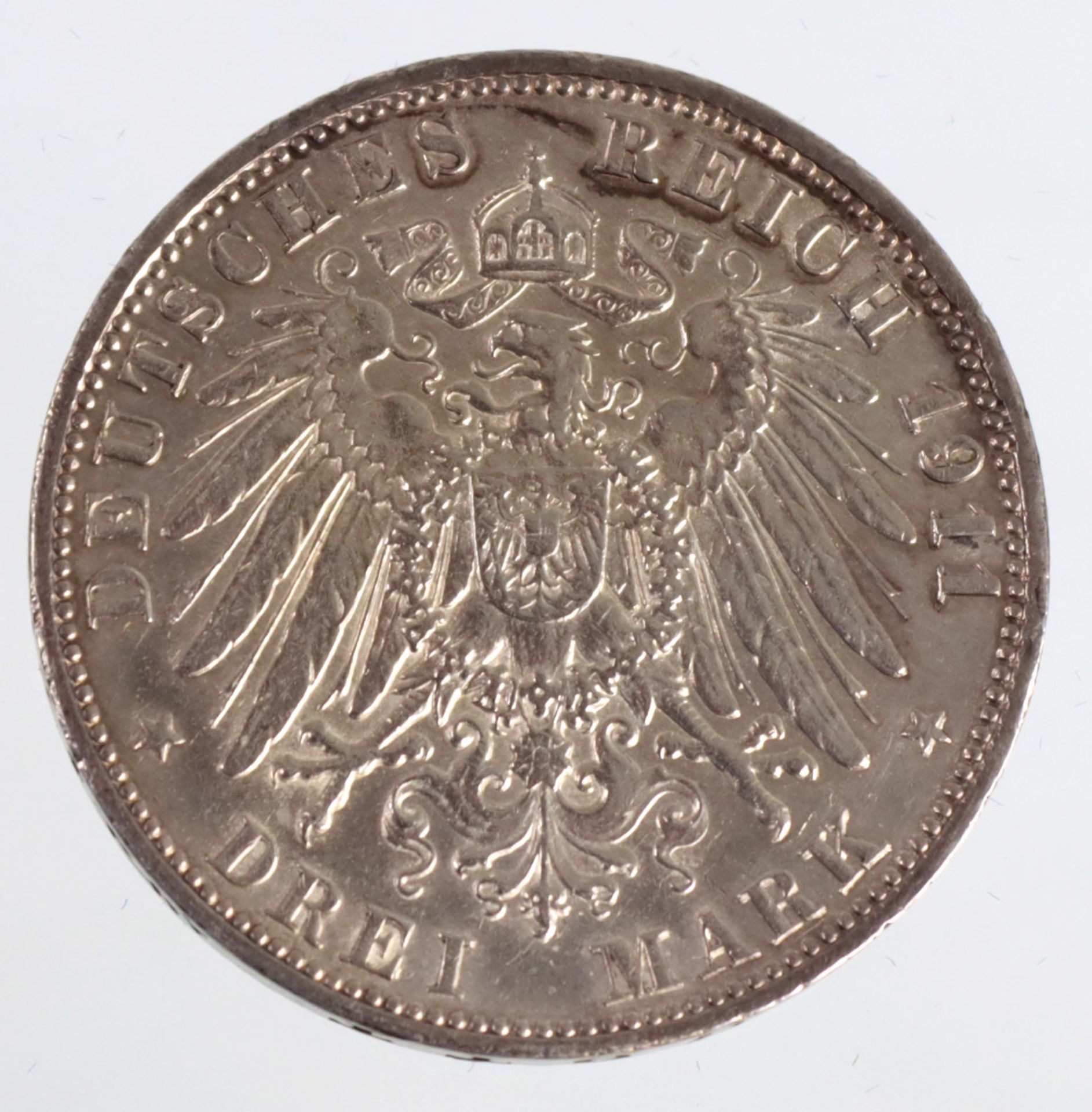 3 Mark Friedrich II Grossherzog von Baden 1911G - Image 2 of 2