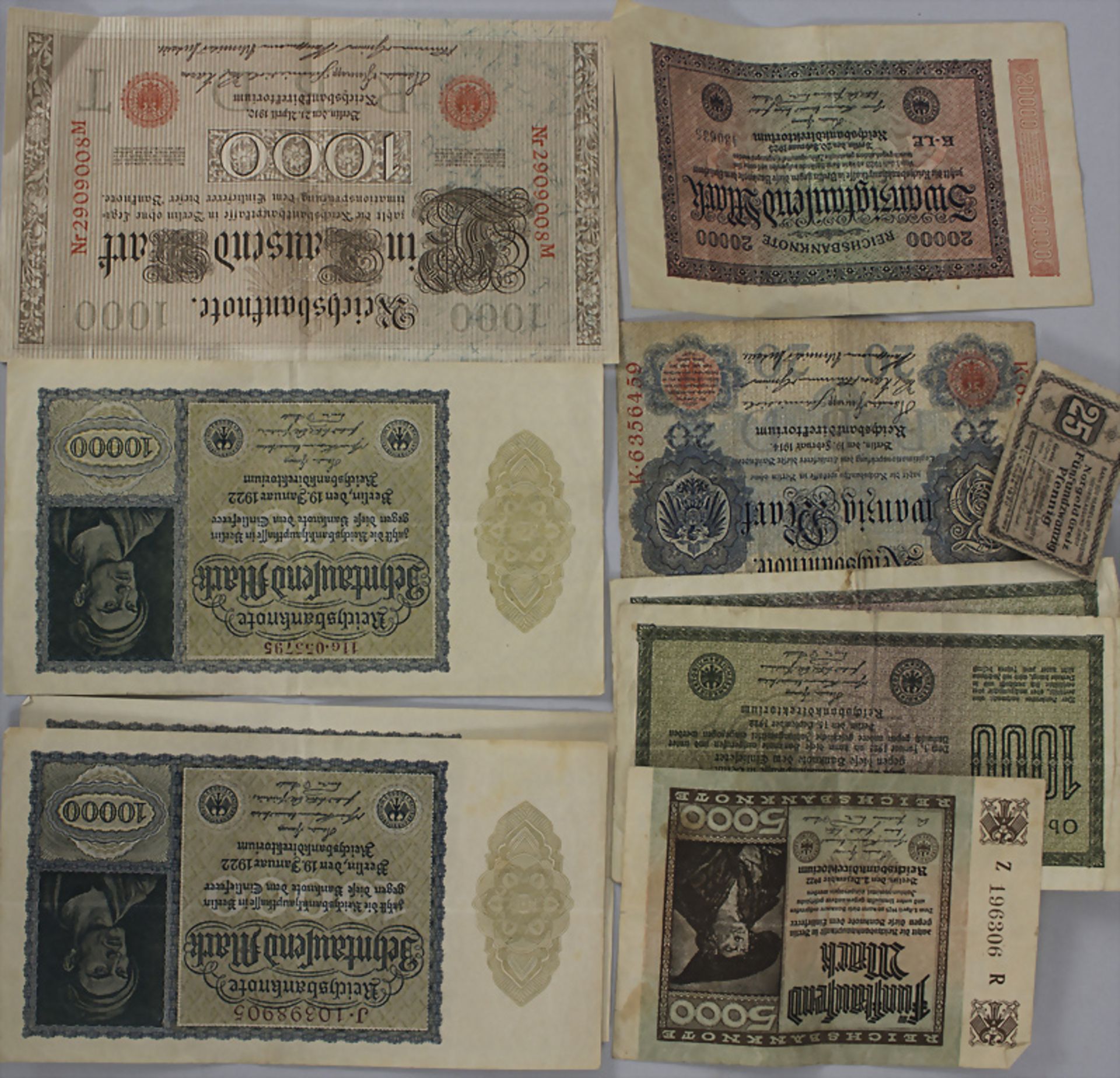 Sammlung deutscher Banknoten / A collection of German banknotes