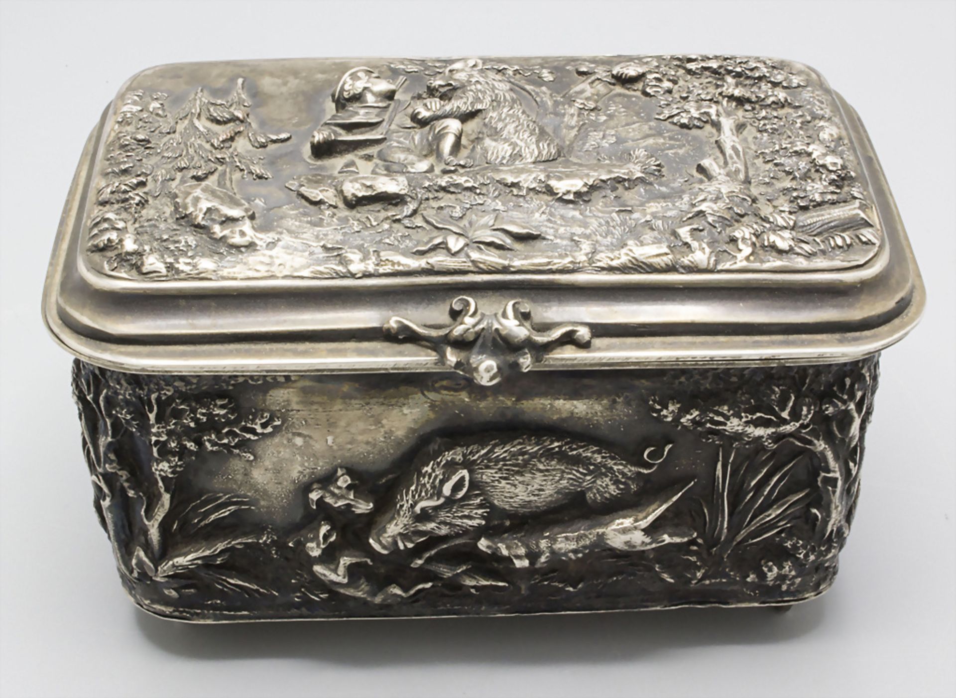 Schmuckschatulle / A plated bronze jewellery box, deutsch, um 1880