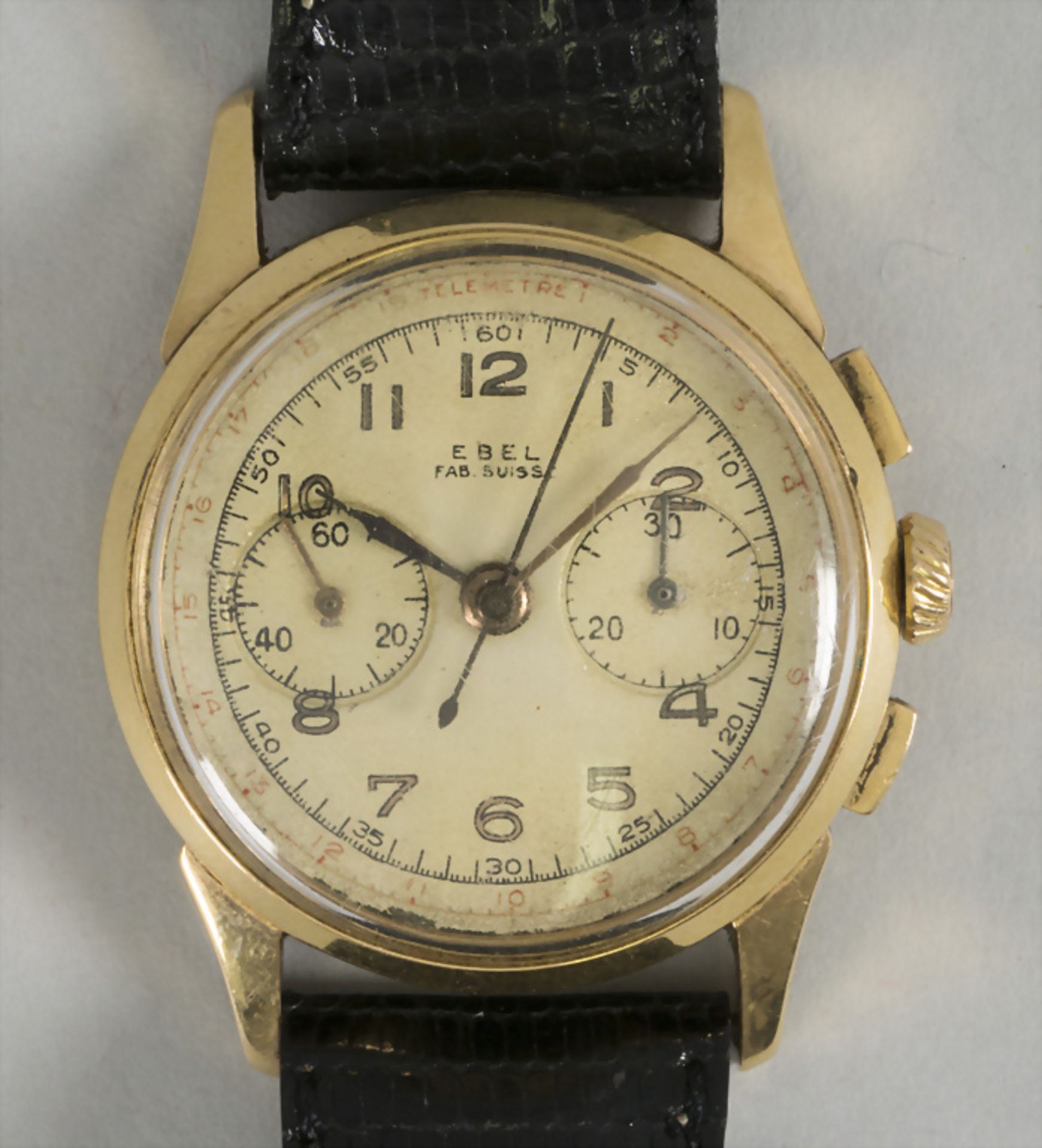 Chronograph / Chronograph in 18k gold, Ebel, Schweiz, um 1950