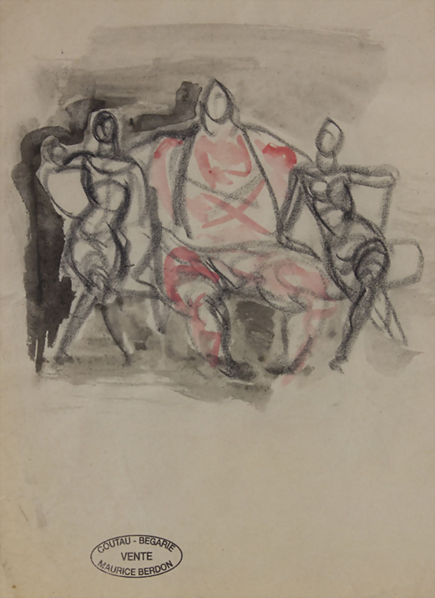 Maurice Berdon (20.Jh.), 'Sitzende Figuren' / 'Sitting figures', 20. Jh.