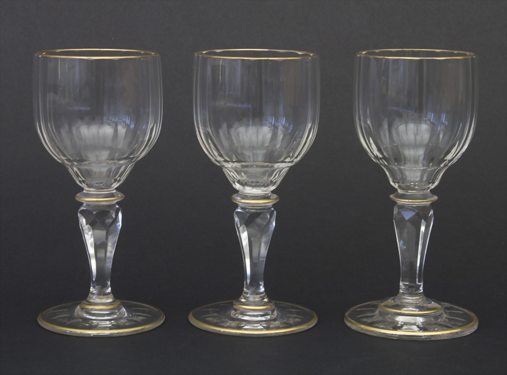 3 Sherrygläser / 3 sherry glasses, J. & L. Lobmeyr, Wien, um 1880