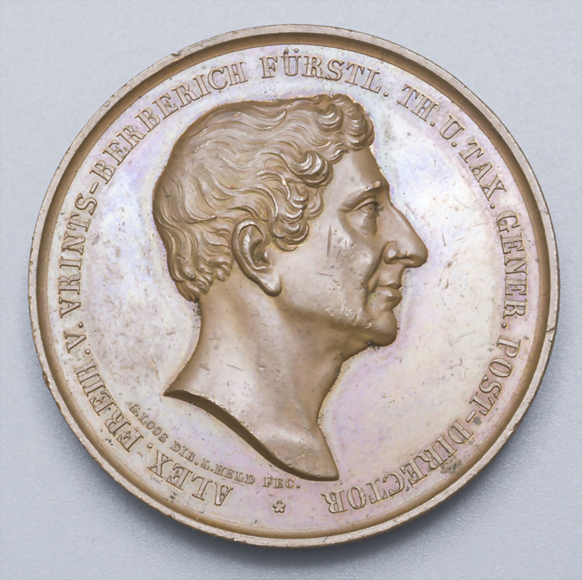 Medaille 'Frankfurt Stadt / General-Postdirektion Thurn und Taxis', 1835