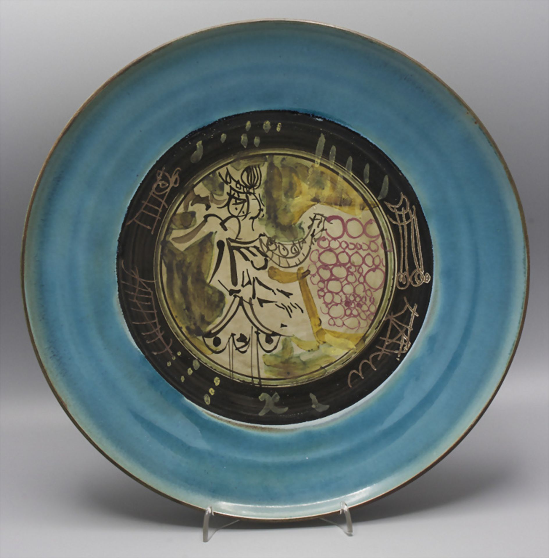 Teller / A plate, Gilbert Portanier, Vallauris, 1950/60er Jahre