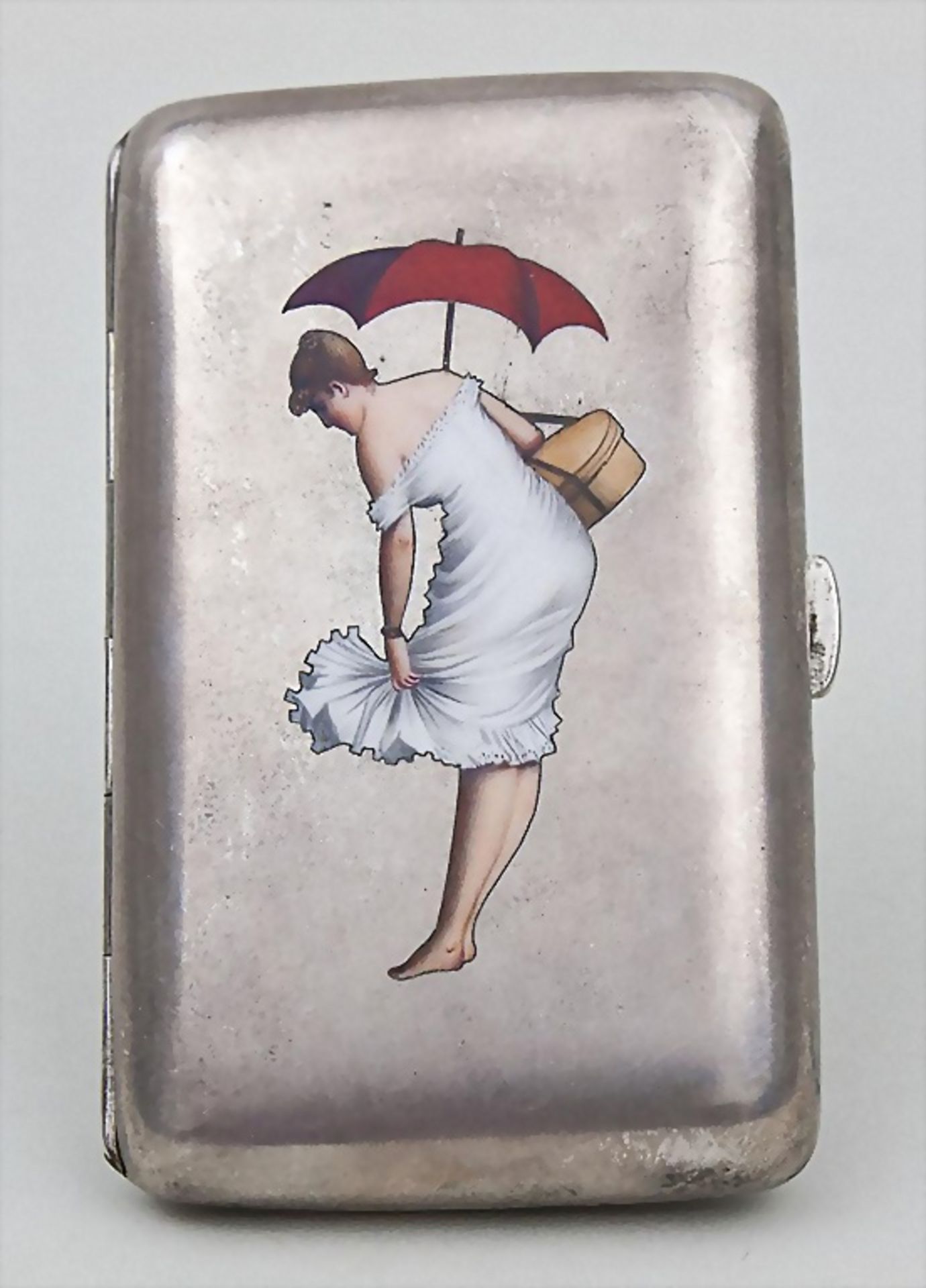Jugendstil Silber-Zigarettenetui/Art Nouveau Silver Cigarette Case, Georg Adam Scheid ...