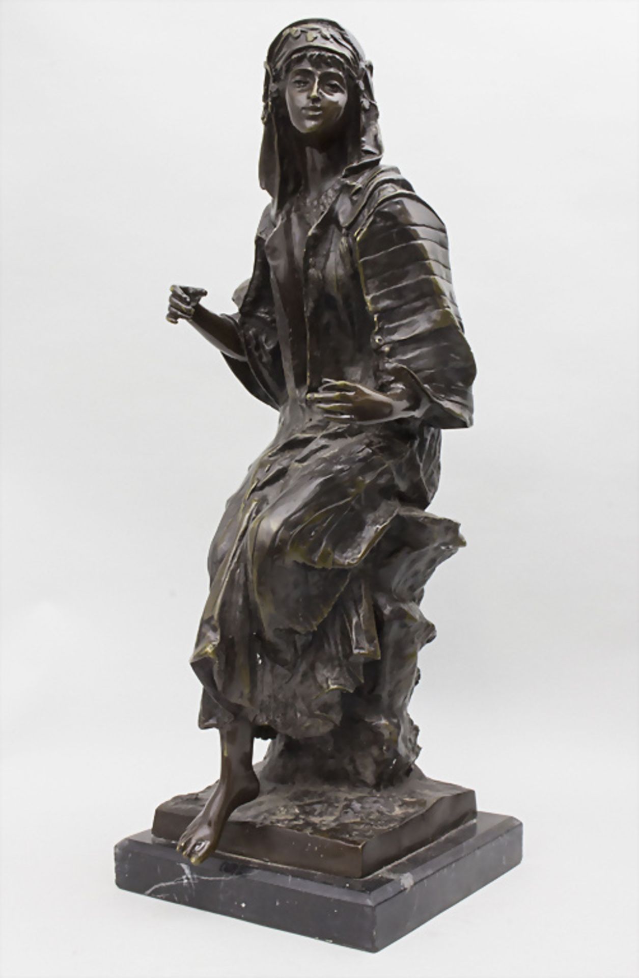 Mathurin Moreau (1822-1912), Bronzeskulptur 'Orientalin', Frankreich, um 1880