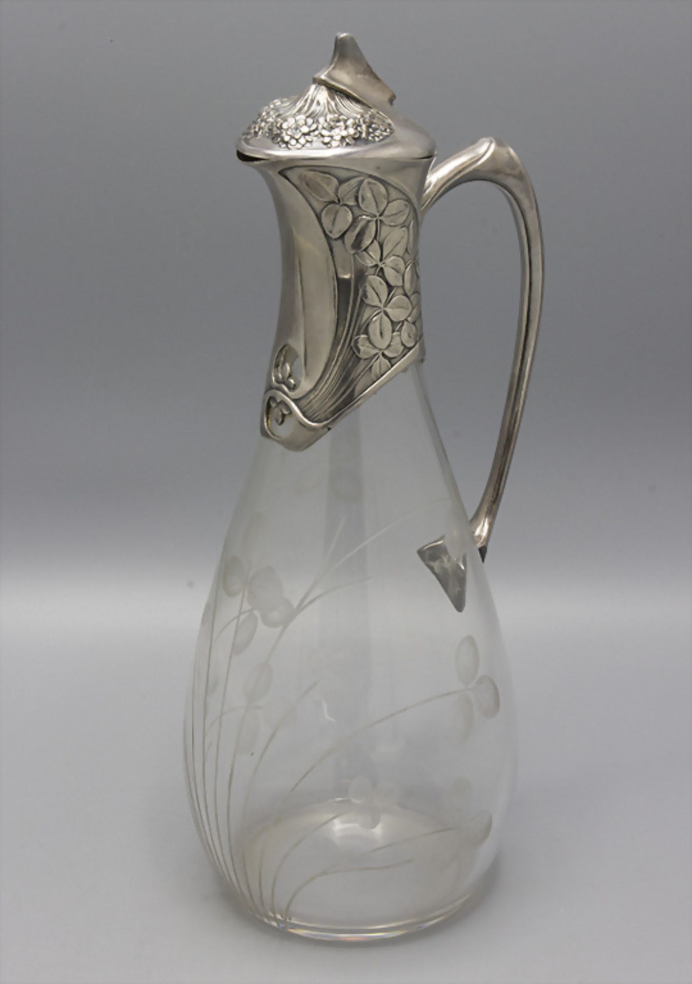 Jugendstil Schenkkrug / An Art Nouveau glass jug, Christofle & Cie., Paris, um 1900