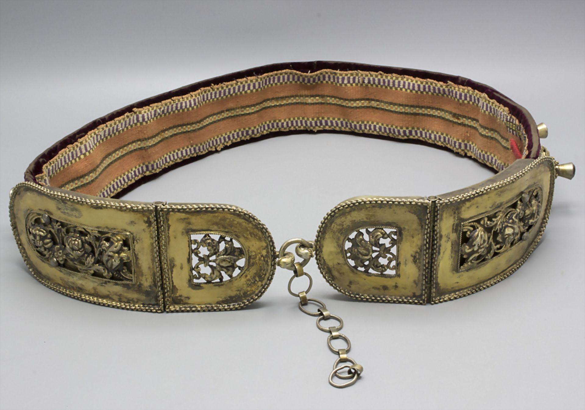 Trachtengürtel Siebenbürgen / A traditional silver belt, Adolphus Gust, Kronstadt / Brasso / ...
