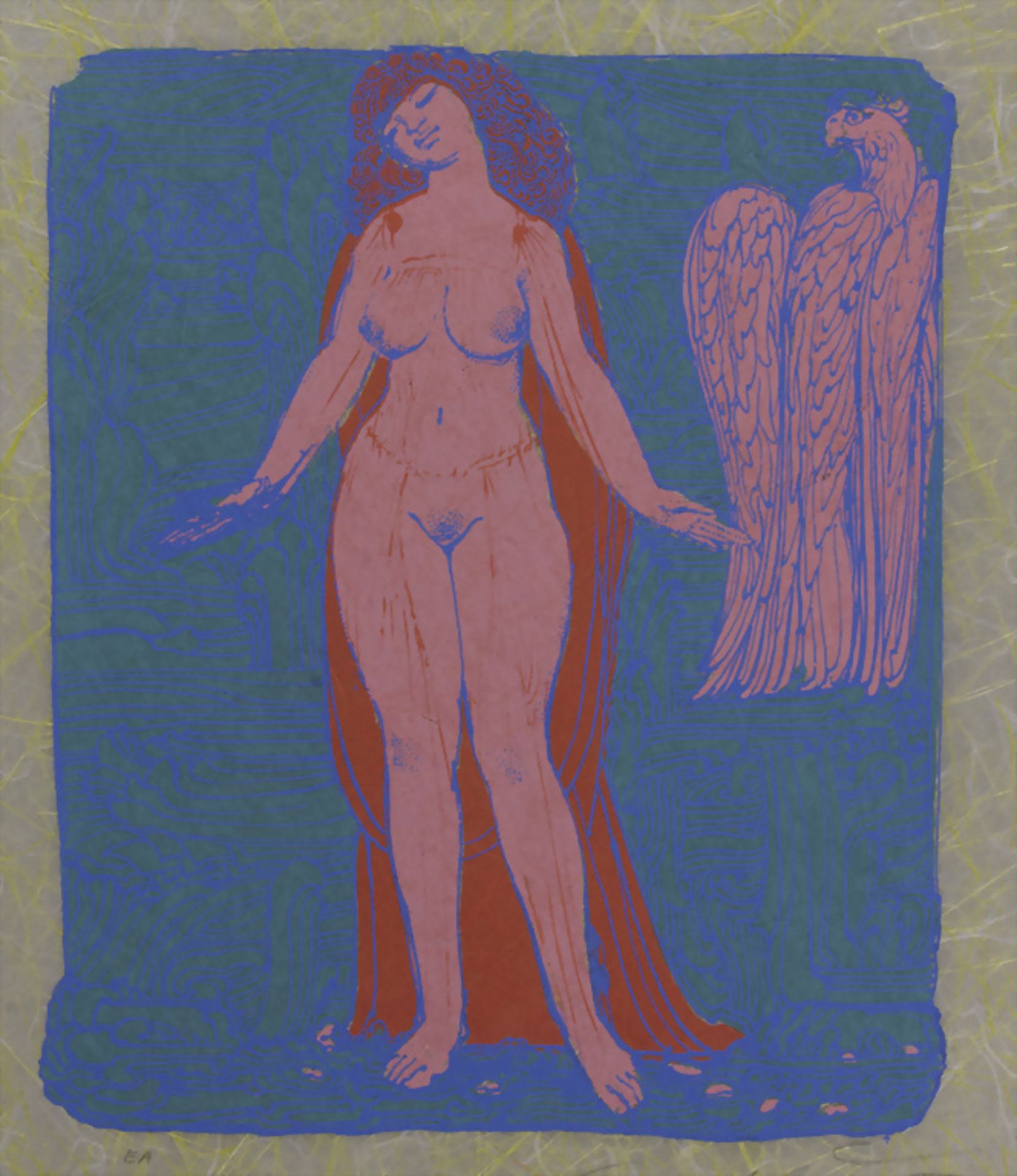 Ernst Fuchs (1930-2015), 'Phantastischer Akt' / 'A fantastic nude', 2. Hälfte 20. Jh.