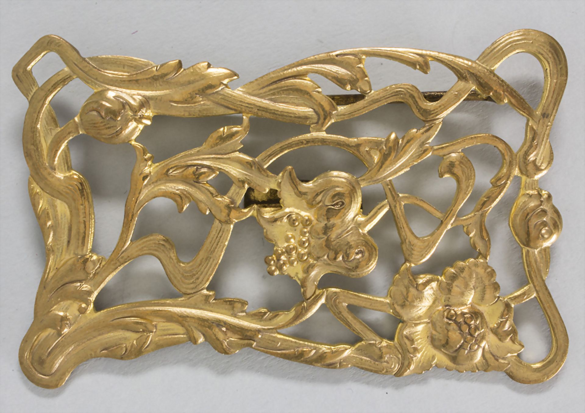 Jugendstil Gürtelschließe / An Art Nouveau belt buckle, Frankreich, um 1900