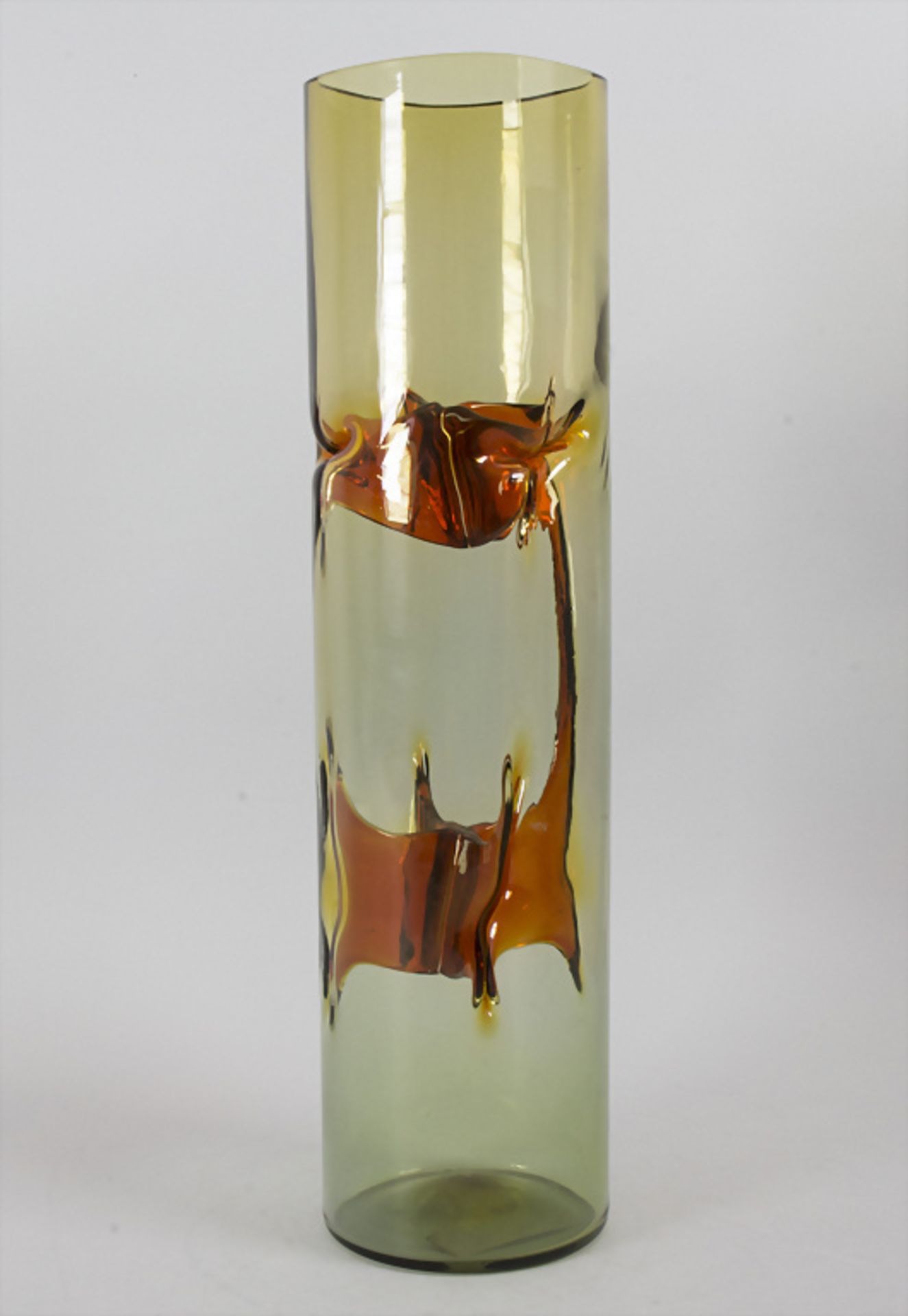 Glasziervase 'Membrane' / A decorative glass vase, Entwurf Toni Zuccheri, VeArt Murano, um 1970