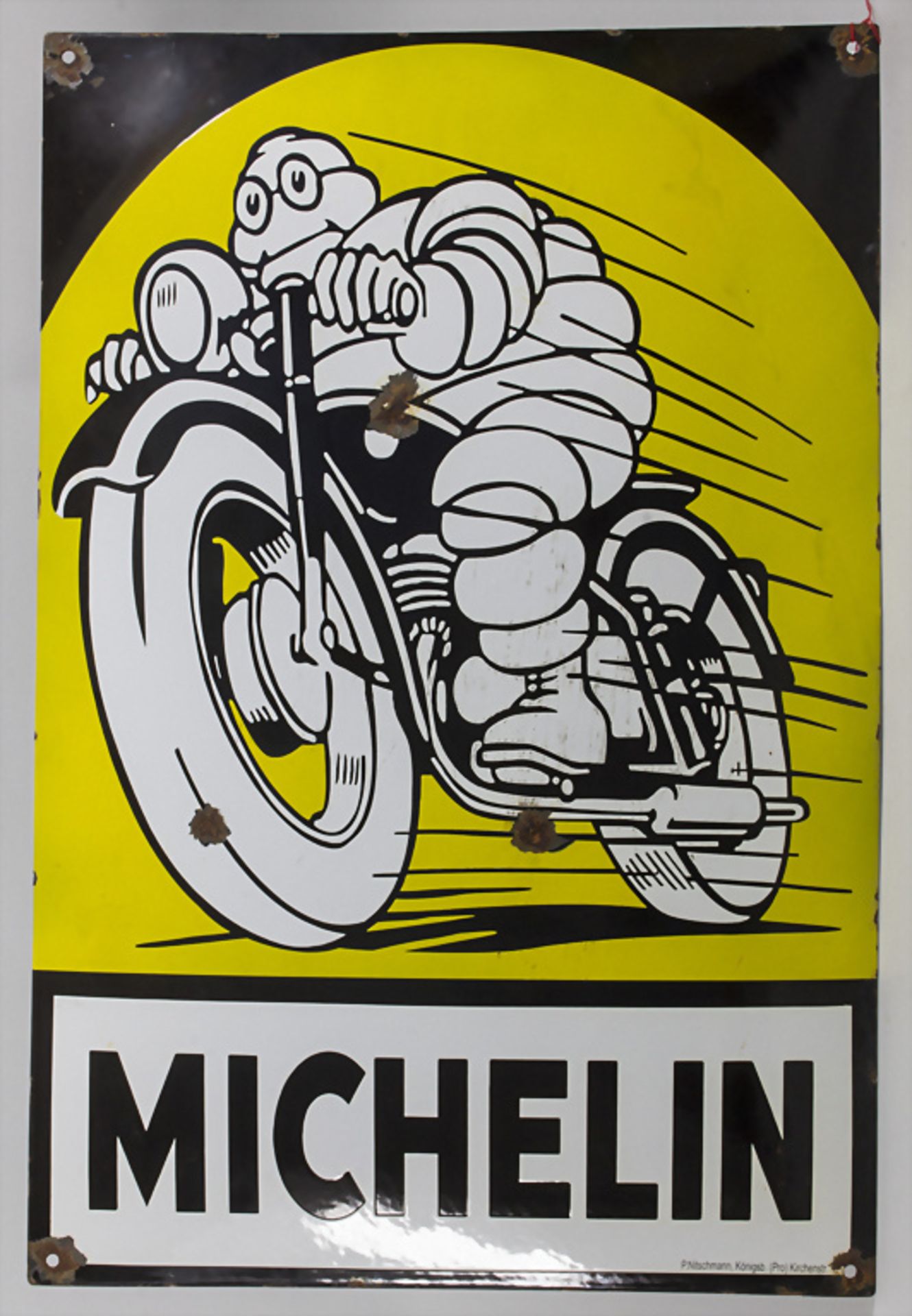 Email-Werbeschild 'Michelin' / An enamelled advertising sign 'Michelin',