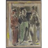 Michel Adlen (1898-1980), 'Drei Männer mit Hut' / 'Three men with hats', 20. Jh.