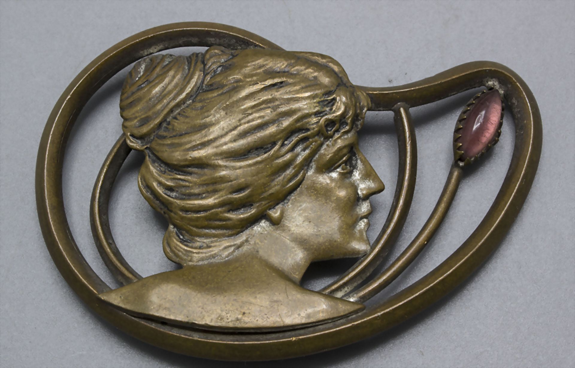 Jugendstil Gürtelschließe / An Art Nouveau belt buckle, deutsch, um 1900