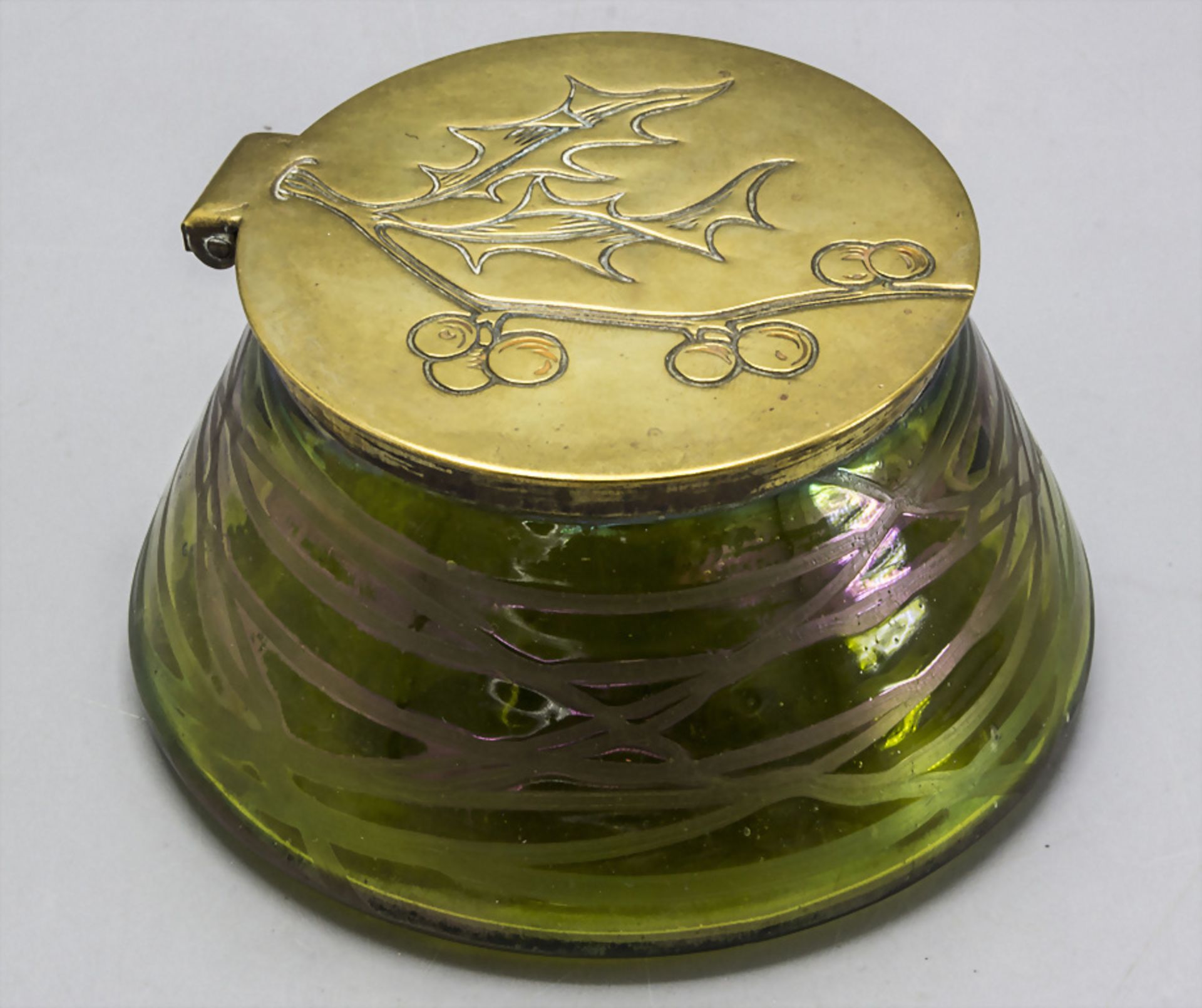 Jugendstil Tintenfass / An Art Nouveau inkwell, Pallme-König & Habel, Kosten bei Teplitz, um 1900