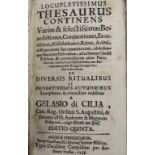Gelasio di Cilia: 'Locupletissimus Thesaurus', Augsburg, 1738