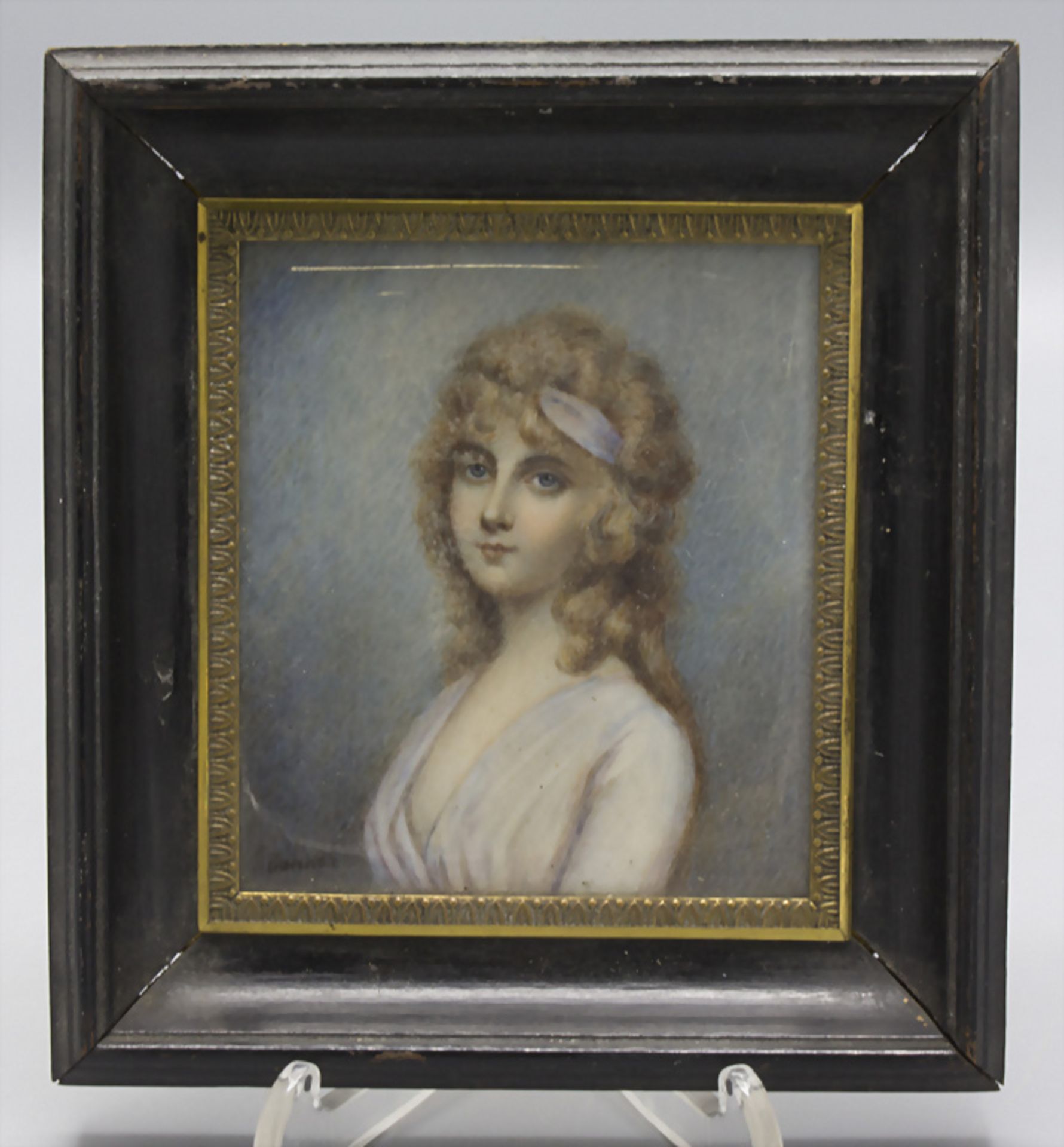 Porträtminiatur Lady Harriet Cockerell, später Rushout / An miniature portrait of Harriet ...