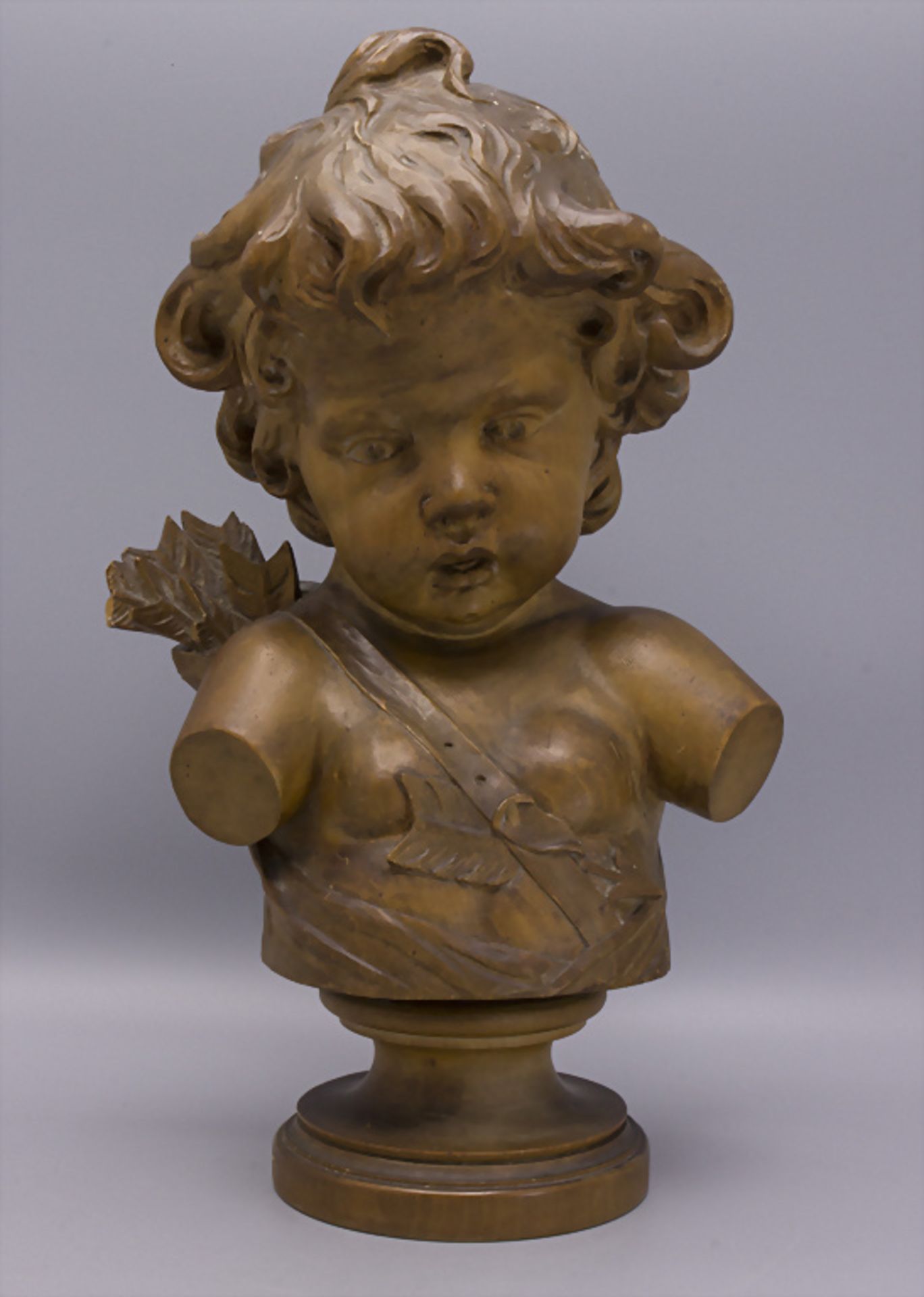 Holzskulptur 'Amor' / A wooden sculpture 'Cupid', um 1900