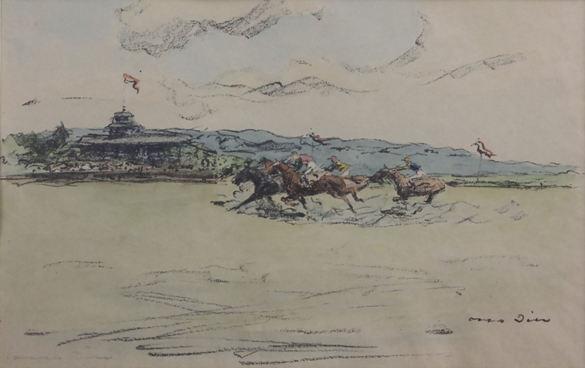 Otto Dill (1884-1957), 'Pferderennen' / 'A horse racing', 1. Hälfte 20. Jh.