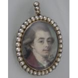 Samuel Cotes (1734-1818) (attr.), Rokoko Miniatur Porträt von Major John Cornwall / An ...