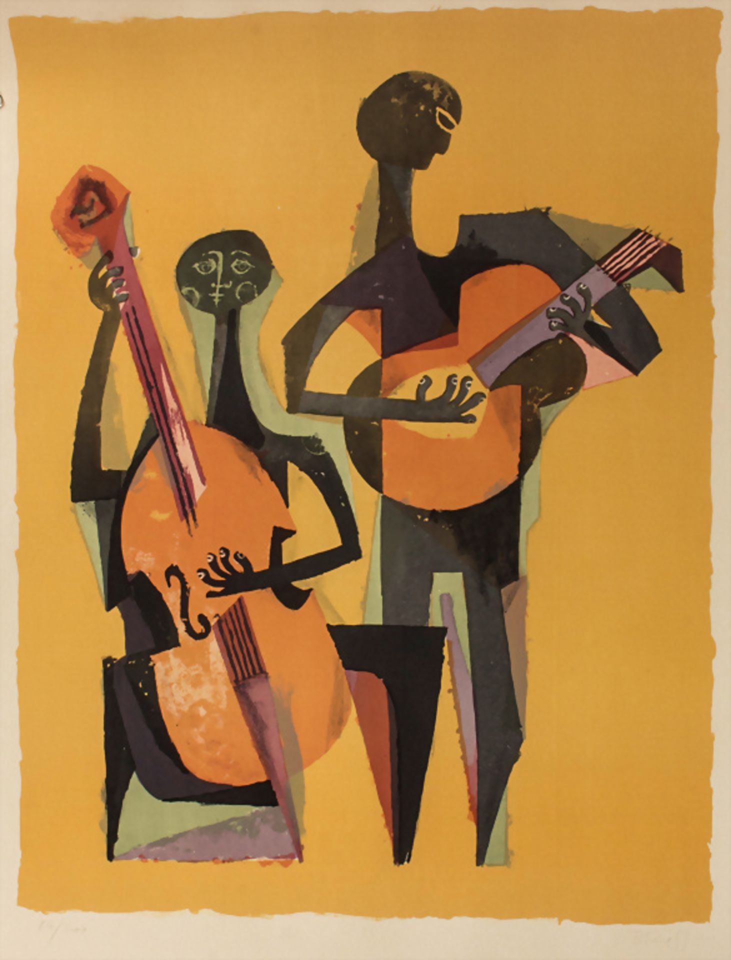 Samuel Briss (*1930), 'Musikanten' / 'Musicians', 2. Hälfte 20. Jh.
