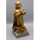 Paul Ch. A. Auban (Mirebeau-sur-Bèze 1869-1945 Paris), Bronze Skulptur 'Kniendes Mädchen' / ...