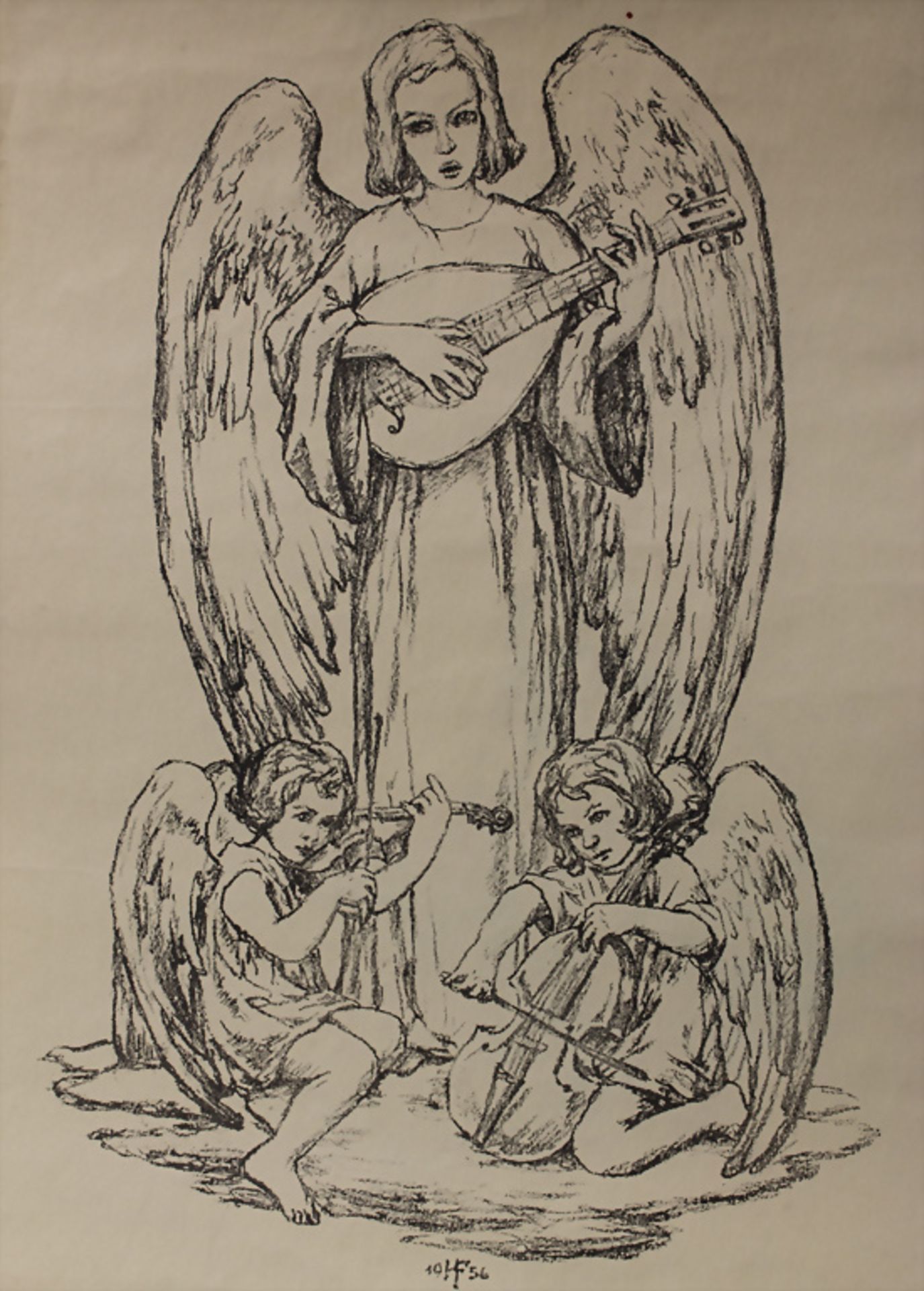 Hans Franke (1892-1975), 2 Blätter mit religiösen Motiven / Two sheets with religious motifs, 1956