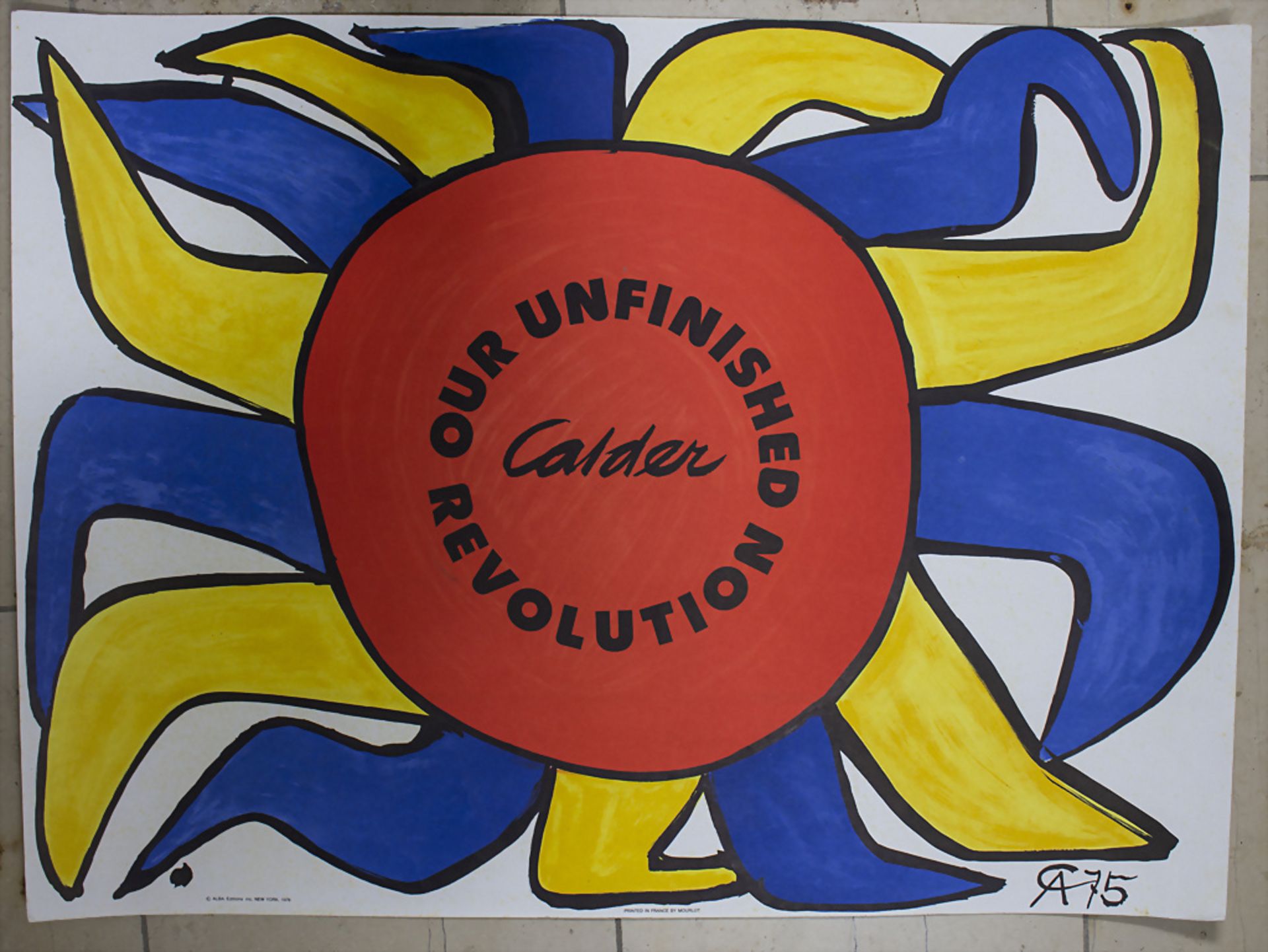 Alexander Calder (1898-1976), 'Our unfinished revolution' (portfolio cover), Entwurf 1975